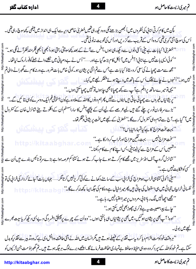 Tum Meri Zeest Ka Hasil Ho Urdu Novel by Iqra Sagheer Ahmed
