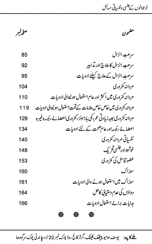 Noujawano Ke Jinsi Nafsiyati Masail or Hal is a Medical Help Book by Homeopathic Dr. Muhammad Ashraf Qureshi